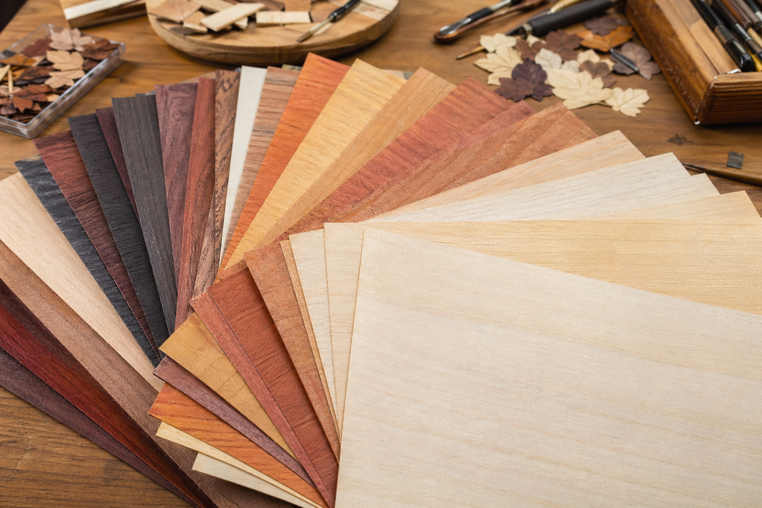 木皮と道具（イメージ）